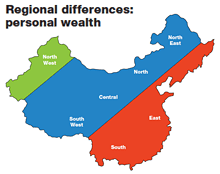 Personal wealth by region